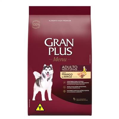 Gran plus cao adulto frango e arroz 20kg - sc