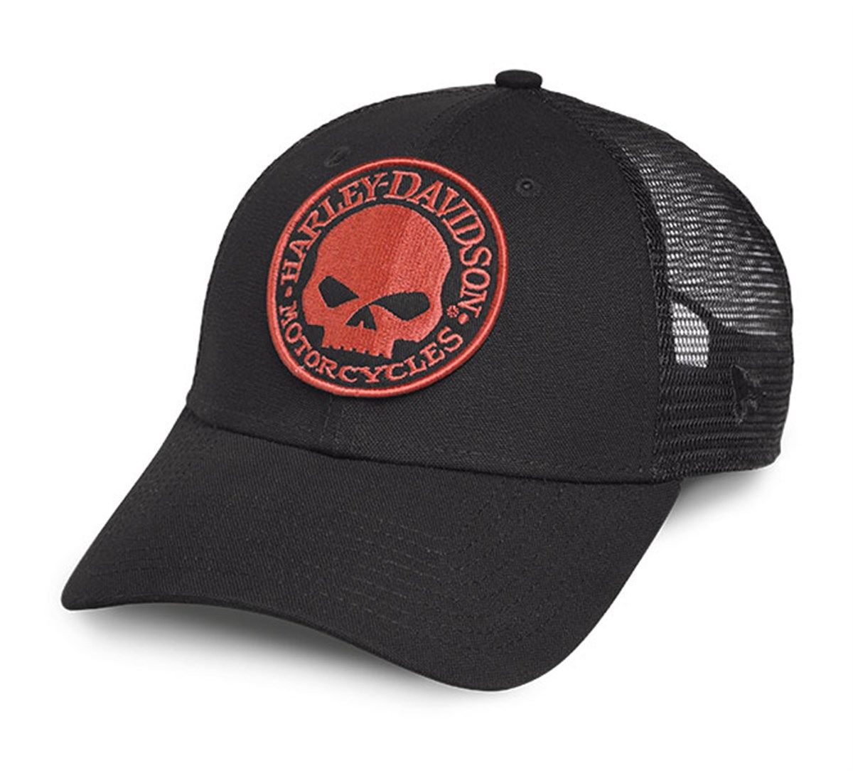 BONÉ ORANGE SKULL TRUCKER