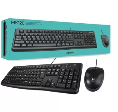 10004 TECLADO E MOUSE COM FIO LOGITECH MK120